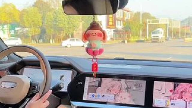 25款星越L杏色内饰看着太舒服了，配上阻尼悬架开着感觉很棒，同级别应该没有对手吧？#星越l #25款