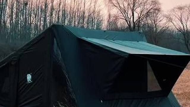 充气帐这个姿态确实帅气 #露营报告