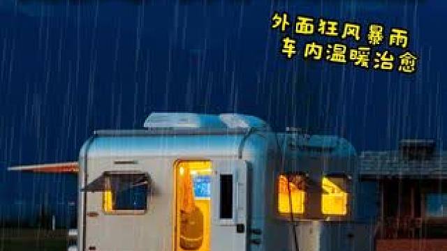 沉浸式暴雨天房车露营到底有多爽？ #房车露营#雨天露营#到春天里放放风#好活力随风起#坦博尔