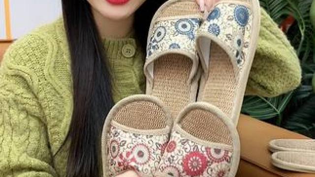 买一送一亚麻拖鞋#透气舒适不臭脚 #软底软面穿上超舒服 #好物推荐 #质量杠杠的好 #便宜又好穿