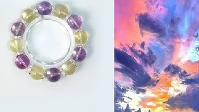 希望小姐姐可以实现愿望！ 紫宸金魄·双生契
· 寓意：取紫水晶的“紫宸”（帝王居所，象征尊贵智慧）与