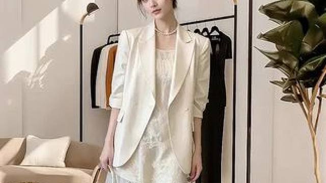 时尚炸场！白西装搭蕾丝纱裙，优雅与仙气并存，高级感拉满✨。点击橱窗，秒get同款，美到开挂，轻松成焦