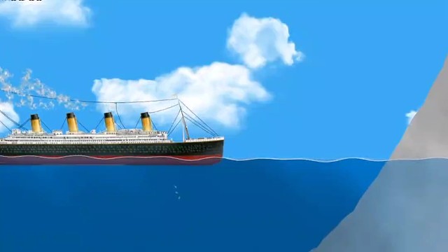 当不同的船撞到冰山时