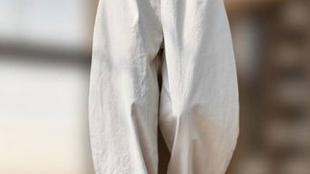 新中式亚麻宽松哈伦裤 #百搭神裤 #潮男必备 #显高显瘦显腿长 #谁穿谁好看系列 #男裤