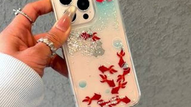 遇见锦鲤，你的好运就要到了～高级感流沙气泡锦鲤手机壳壳～ #锦鲤手机壳 #流沙手机壳 #高级感手机壳