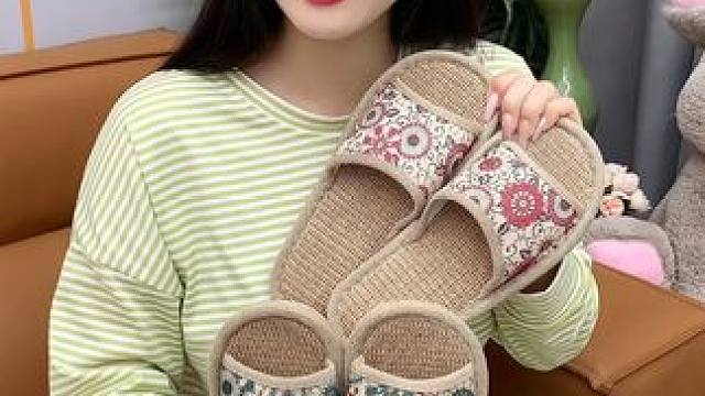 买一送一亚麻拖鞋 #买一送一亚麻拖鞋 #好物推荐 #亚麻拖鞋 #拖鞋