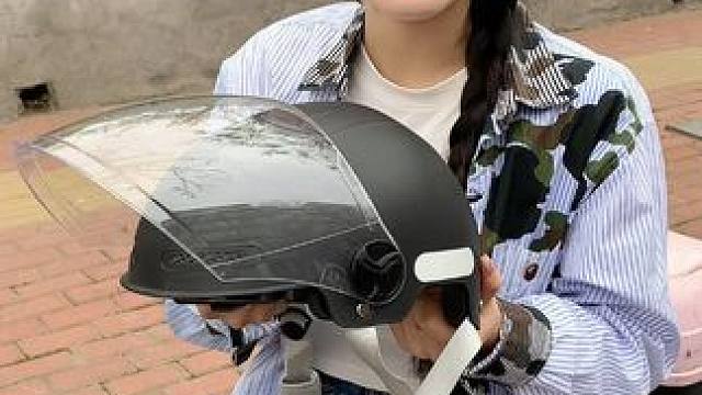 【25年新款】 国标认证电动车头盔男女士夏季防晒安全帽可调节#遮阳防晒 #看我这造型像啥 #3c认证