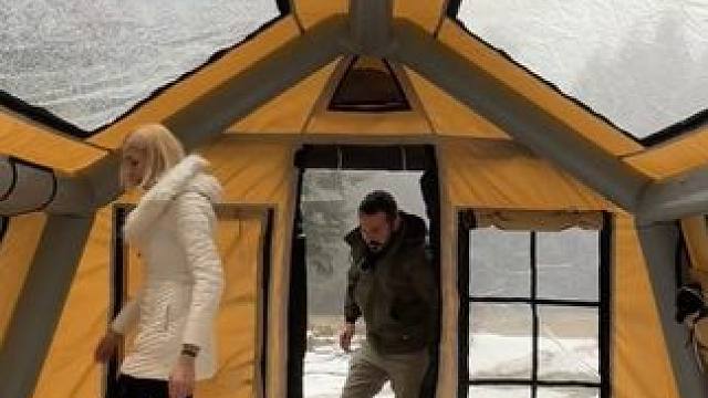 【无限露营】夫妻沉浸式雪中露营 #露营 #沉浸式体验