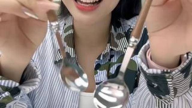 高颜值圆勺不锈钢勺子长柄圆头勺家用饭勺汤匙调羹甜品勺#实用好物分享 #种草好物 #好物推荐 #304