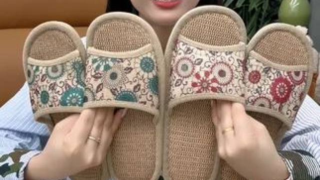 #亚麻拖鞋  #四季亚麻拖鞋  #家居拖鞋 #软底软面穿上超舒服 #透气舒适不臭脚