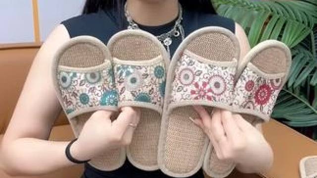 #亚麻拖鞋 #四季亚麻拖鞋 #家居拖鞋 #软底软面穿上超舒服 #透气舒适不臭脚 #好穿不累脚 #好穿