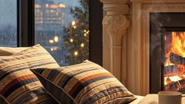 雷雨夜小屋，在壁炉与雷雨声中放下压力，安心入睡 #助眠视频 #好好睡觉 #雨声助眠 #解压助眠 #温