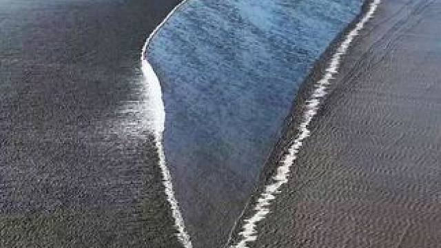 钱塘江不仅有汹涌澎湃的大潮，也有柔情似水的交叉潮！关注