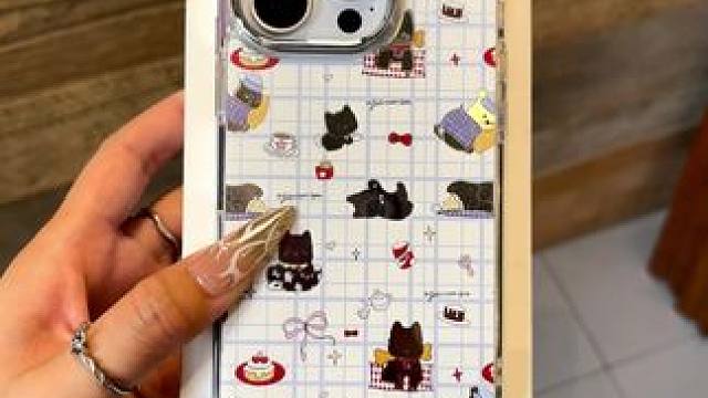 窝趣～西高地狗狗终于出镜面款啦～小格纹款真的长在我的心巴上了 #西高地手机壳 #镜面手机壳 #格纹手