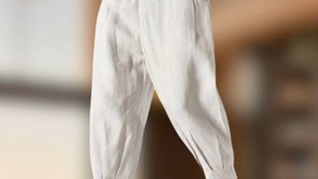 中国风亚麻复古宽松九分休闲裤 #百搭裤子 #显高显瘦显腿长 #男裤 #亚麻裤 #谁穿谁好看