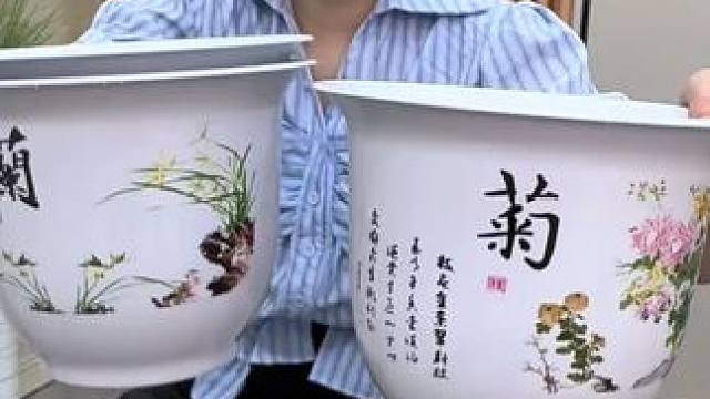 高档树脂花盆仿陶瓷 高档树脂花盆仿陶瓷加厚，抗晒耐用可重月季花，长寿花，果树君子兰等等都可以种#透气