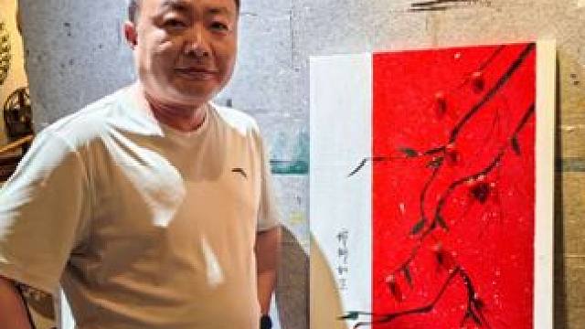 柿柿如意#肌理画石英砂 #旧房改造