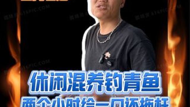 80块休闲塘钓青鱼？两个小时见一口还拖杆了.... #黑坑青鱼 #黑草颗粒 #草鱼饵料 #钓鱼的乐趣