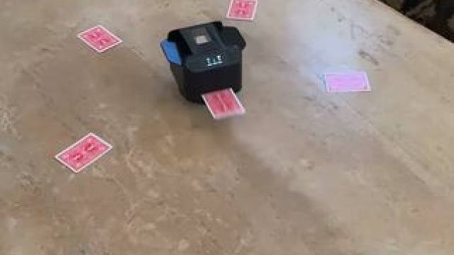 没人愿意发牌于是买了个发牌机器人~ #玩个很新的东西