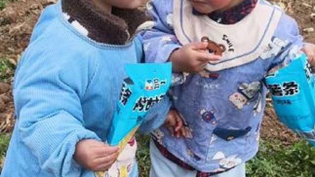 带双双来地里，大双对小双说你给我点我买东西给你吃。 #记录真实生活