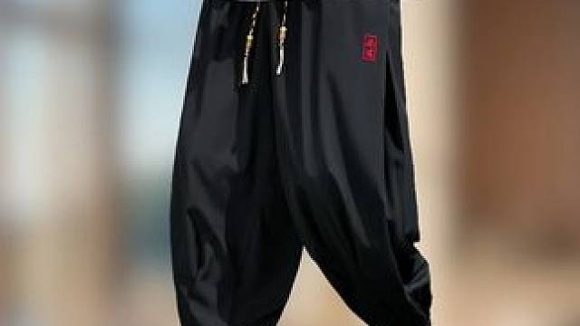 新中式冰丝夏季薄款中国风哈伦休闲裤 #男士休闲裤 #百搭裤子 #显高显瘦显腿长 #冰丝裤 #男裤