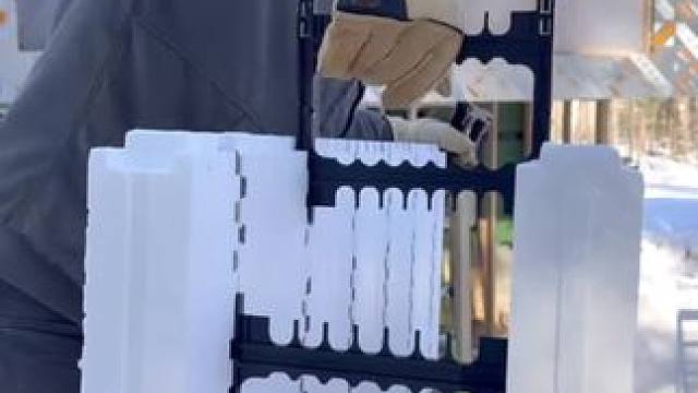 免拆模块化浇筑保温工艺。 #现代化施工 #施工工艺 #技术分享 #施工现场实拍