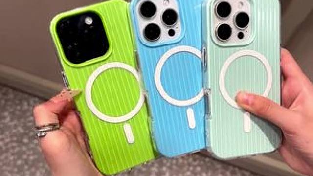 一眼爱上！这才是夏季该用的苹果瓦楞磁吸果冻手机壳壳～ 
