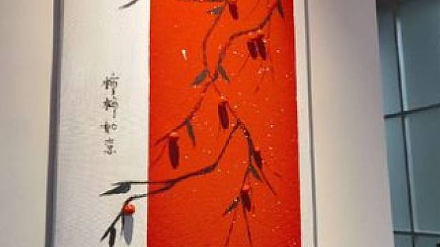 给客户家送一个小作品#旧房改造 #肌理画石英砂