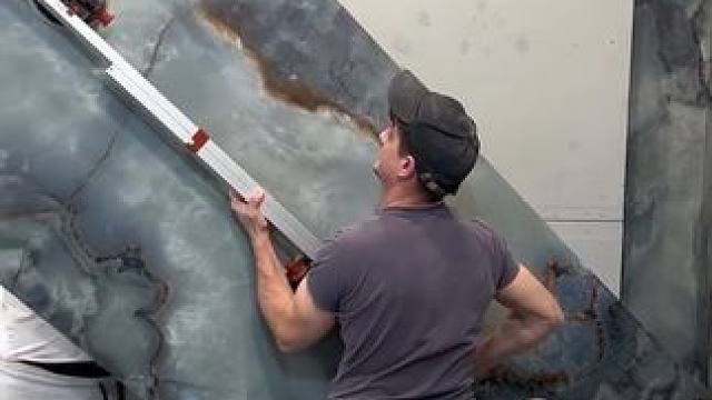 浴室翡翠色陶瓷花岗岩裁切与安装工艺！ #浴室贴砖 #手艺人 #工匠精神 #淋浴房 #手艺人日常