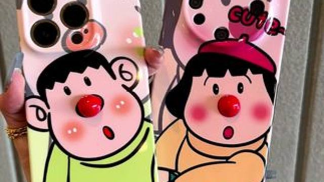 老天奶！这红鼻子的胖虎胖妹也太阔爱了！好朋友 一起用！  #这个手机壳真的长在我心巴上了 #是时候安