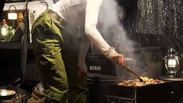 雨天露营吃烤肉 #露营报告 #雨中露营报告