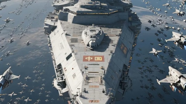 中国战舰，科幻作品