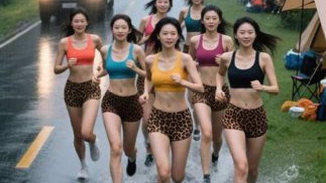 雨点砸在脸上超爽！浑身湿透也不停，踩过水坑像小孩撒欢。跑完抹把雨水大笑：这点困难，算个啥！#跑步 #