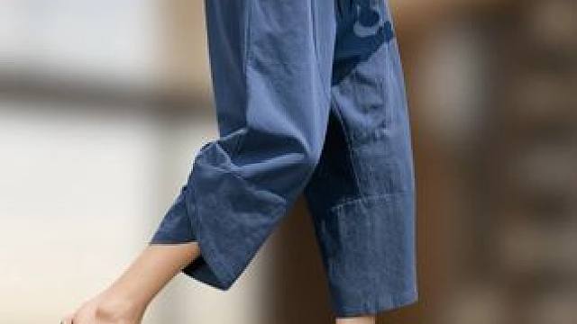 2025新款中国风亚麻哈伦七分休闲裤 #亚麻裤 #百搭裤子 #显高显瘦显腿长 #七分裤 #男士休闲裤