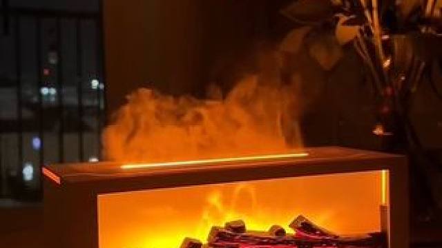 送女生的生日礼物推荐，仿真火焰壁炉加湿器香薰机#送女生礼物