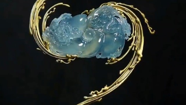 翡翠  双龙戏珠~~~