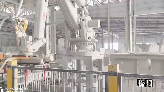 钙粉码垛机器人自动排气整平