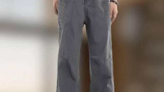 2025夏季新款宽松直筒百搭灰色美拉德工装休闲牛仔裤 #男士休闲裤 #牛仔裤 #男裤 #夏季穿搭 #显高显瘦显腿长