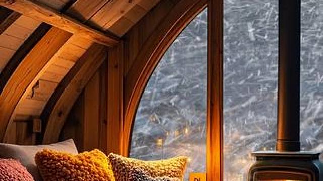 小村庄被暴风雪笼罩，屋内炉火正旺，在风雪声中进入梦乡吧 #助眠视频 #解压助眠 #白噪音