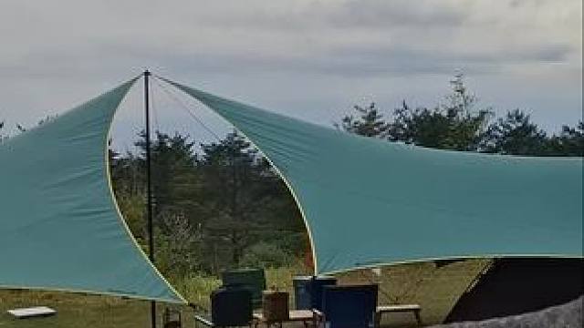 两个天幕心连心 #露营报告