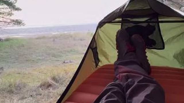 在吊床上看日落 #露营报告