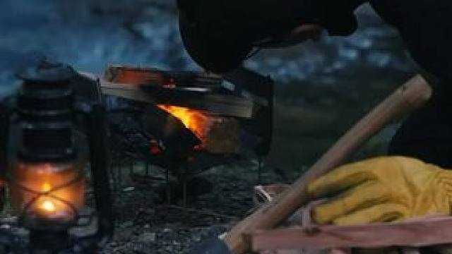 一个人烤火 #露营报告