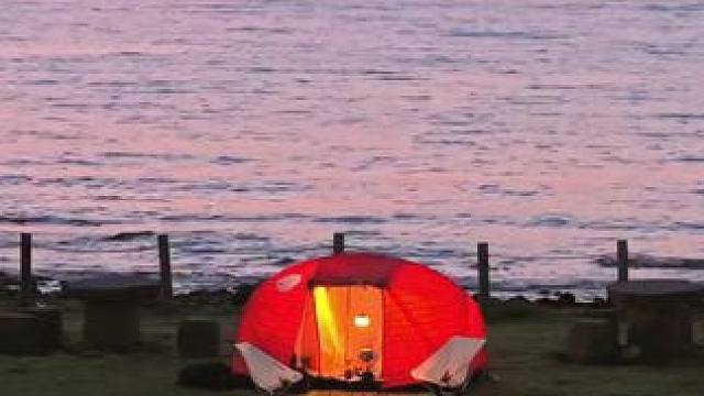 海边日落时分 #一起看日落 #露营报告