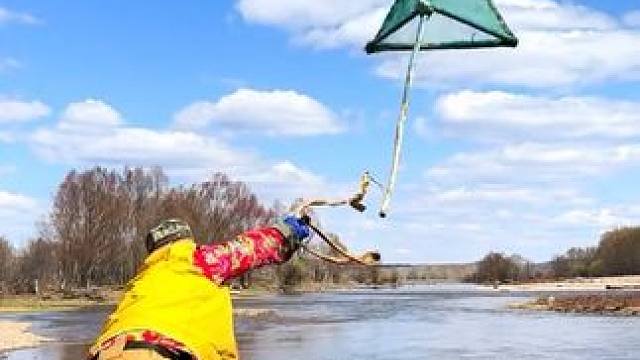 #撒网捕鱼 #好大一条鱼