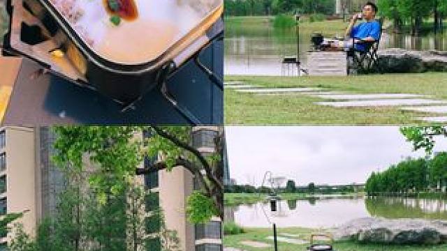 顺德公园丨铁路背景，轻装露营Vlog~ 继续第一视角露营，去一趟公园放空一下，在铁路背景下，有种走进