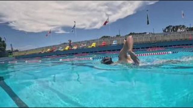 为什么高手的#自由泳 像「贴水飞行」？关键在「身体滚动」：肩带手入水，核心带髋转，腿如鱼尾轻扫推进#