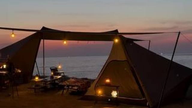 露营蓝调时刻 #露营报告