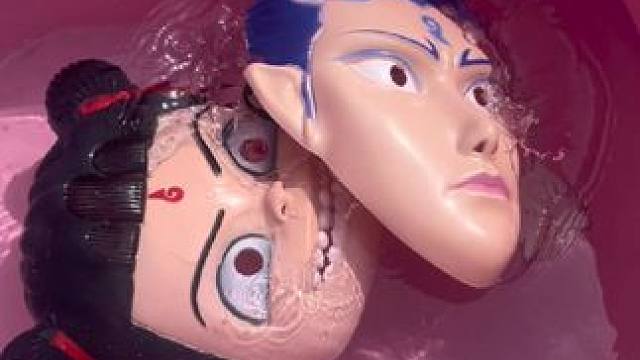 哪吒面具竟然偷吃了我的风车糖#儿童玩具 #奥特曼 #哪吒