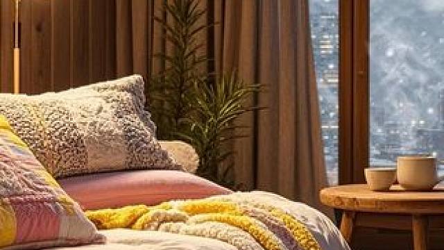 狂暴的风雪到来，公寓小屋温馨又舒适，令人放松身心 #好好睡觉 #助眠视频 #解压助眠 #白噪音 #温