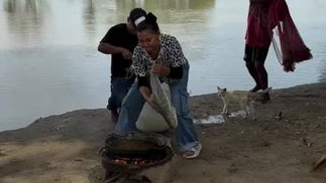 东南亚户外野餐做美食 #东南亚炸鱼姐 #东南亚特色美食 #我的乡村生活